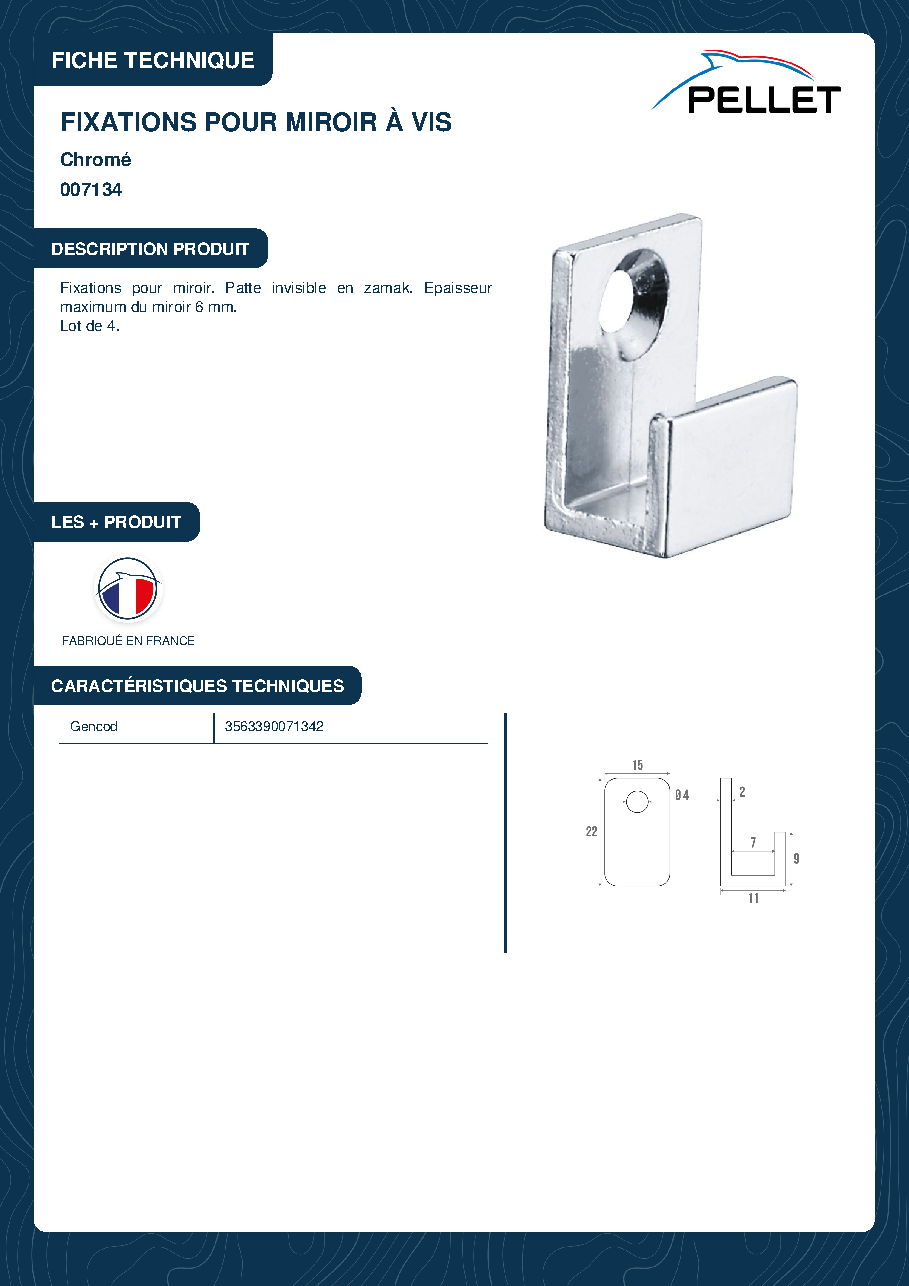 Fiche technique fournisseur