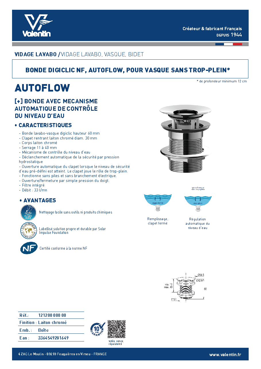 Fiche technique fournisseur