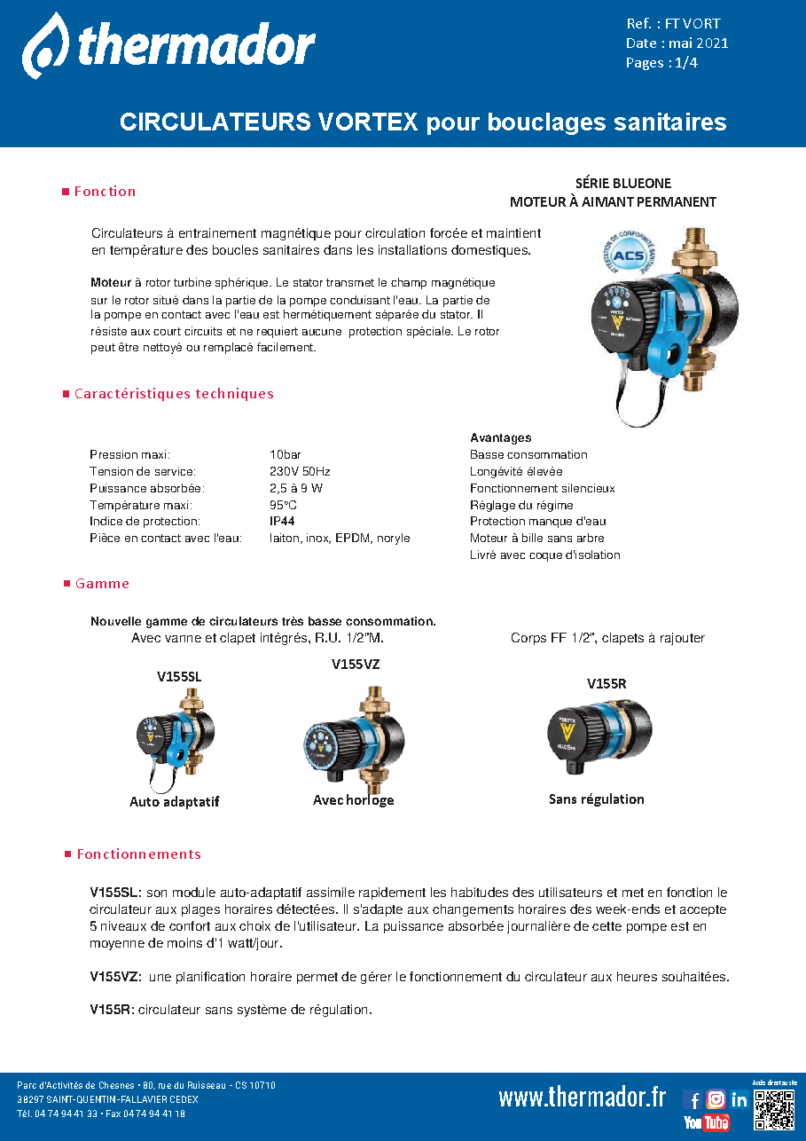 Fiche technique fournisseur