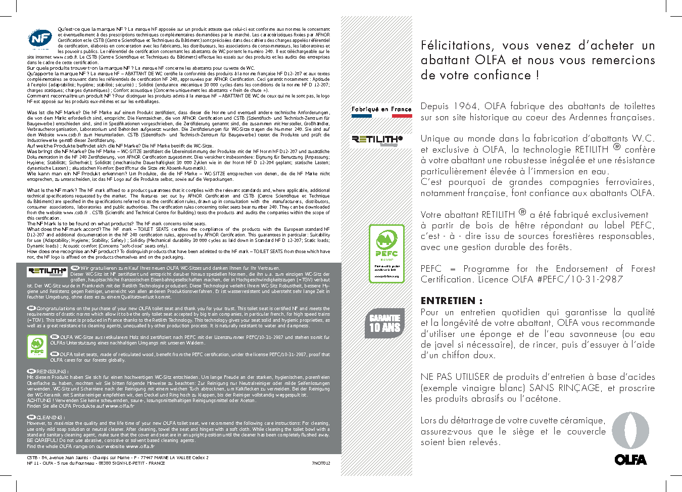 Fiche technique fournisseur