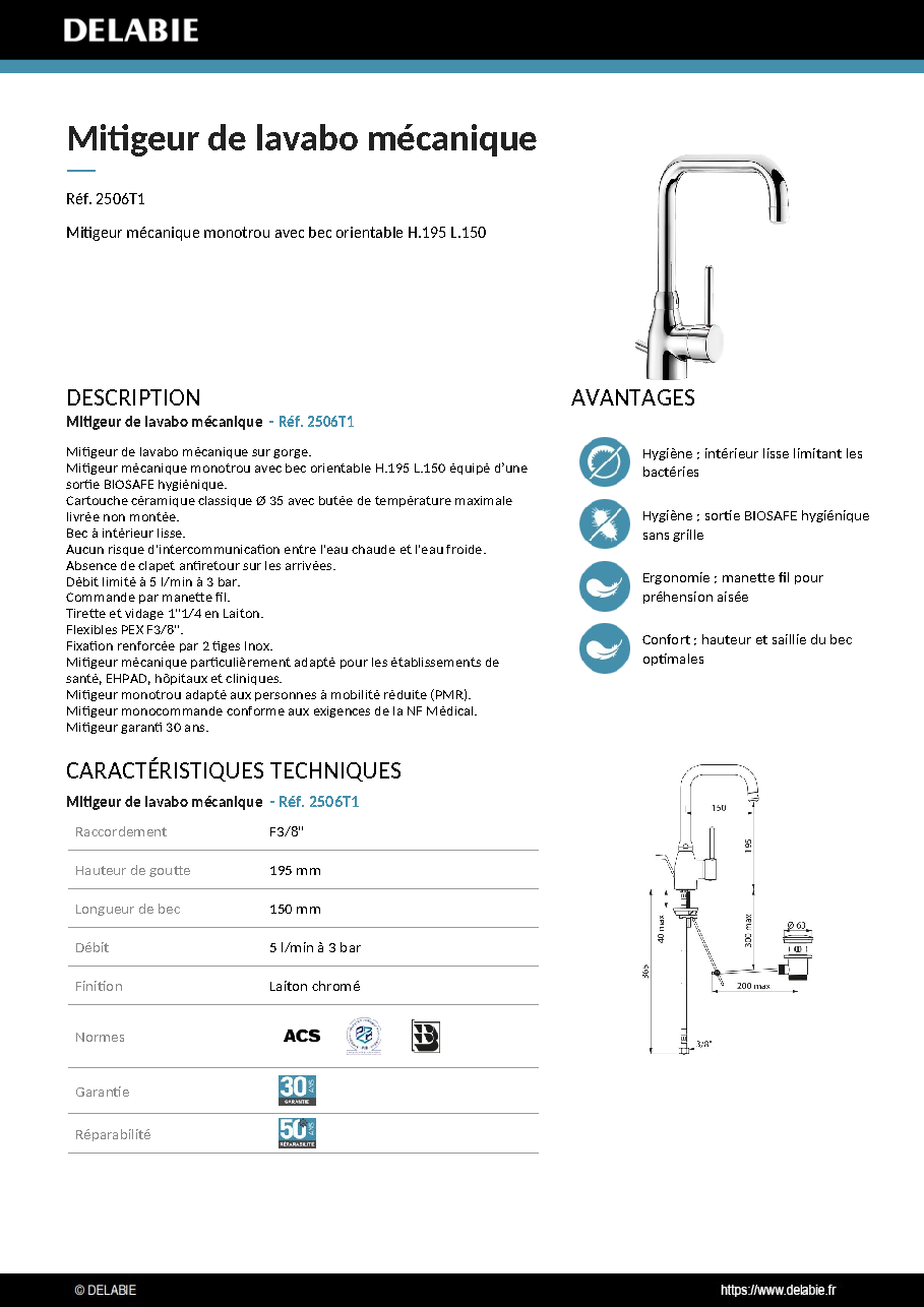 Fiche technique fournisseur