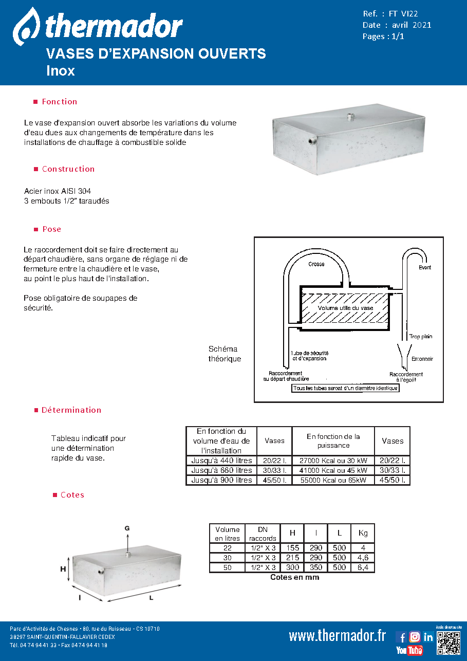 Fiche technique fournisseur