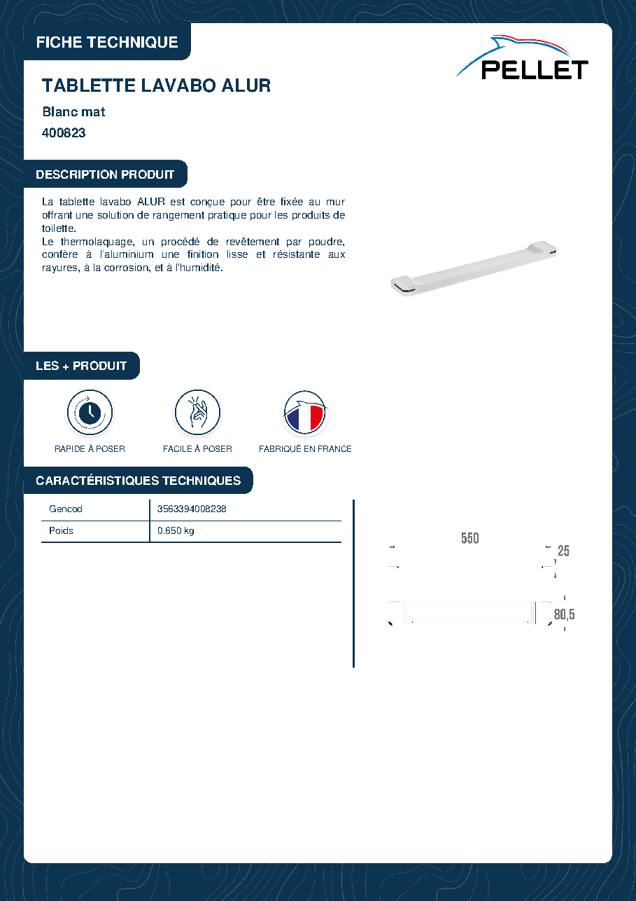 Fiche technique fournisseur