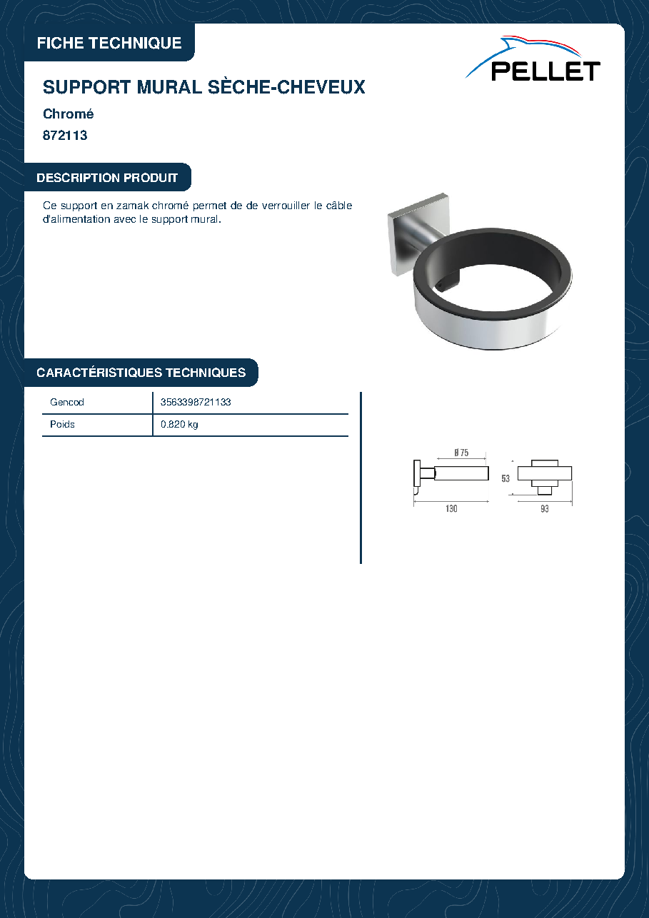 Fiche technique fournisseur