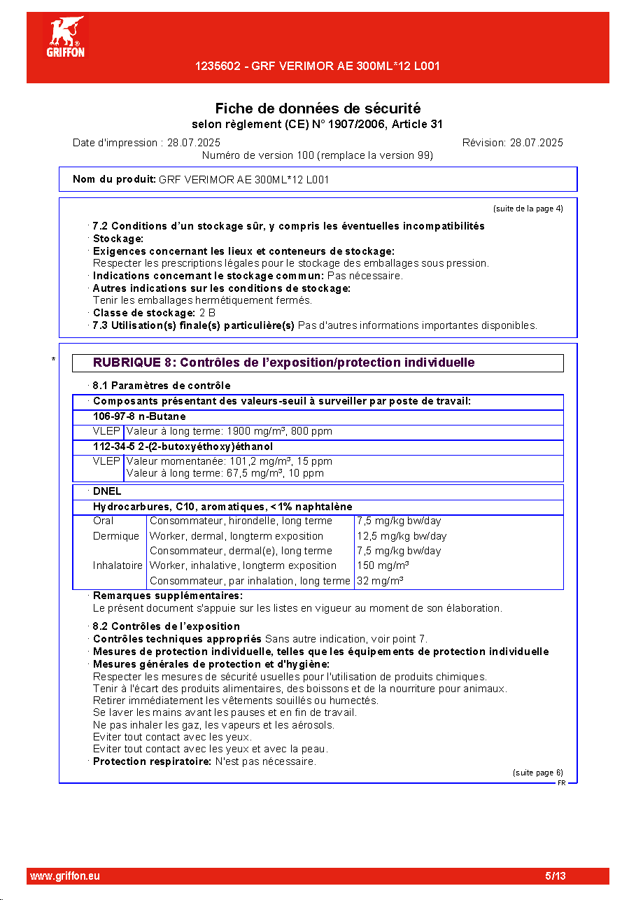 Fiche technique fournisseur