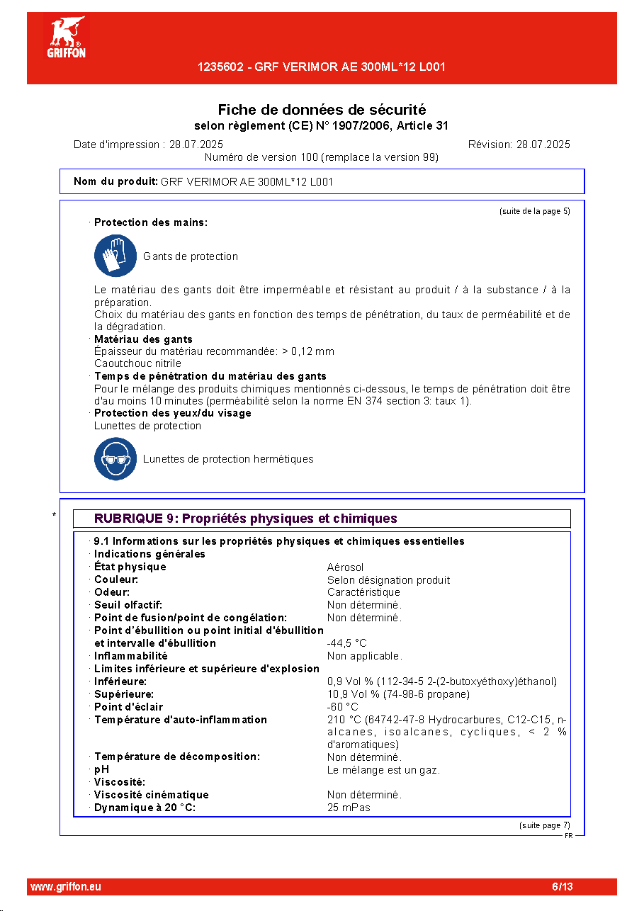 Fiche technique fournisseur