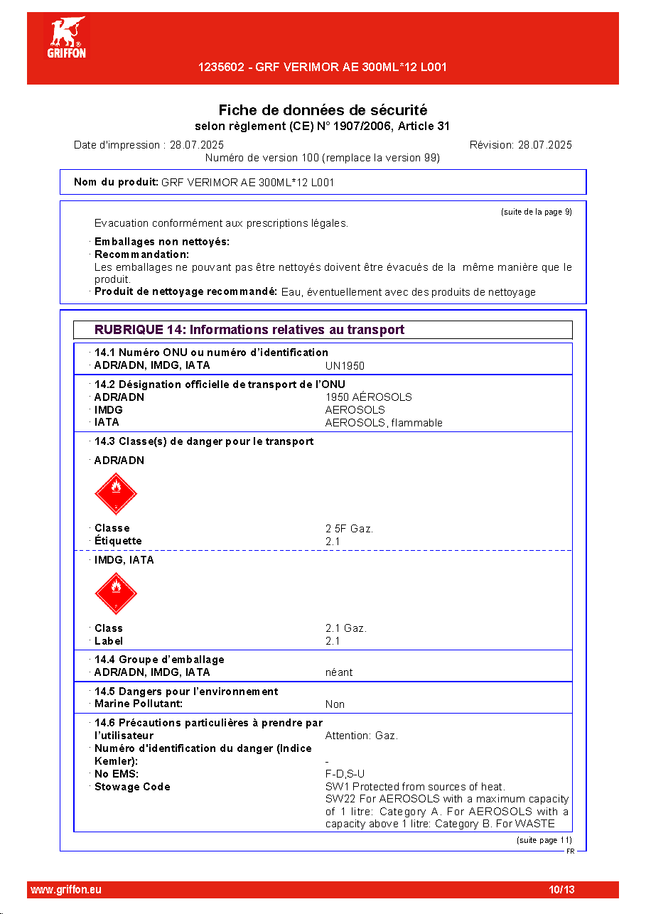 Fiche technique fournisseur