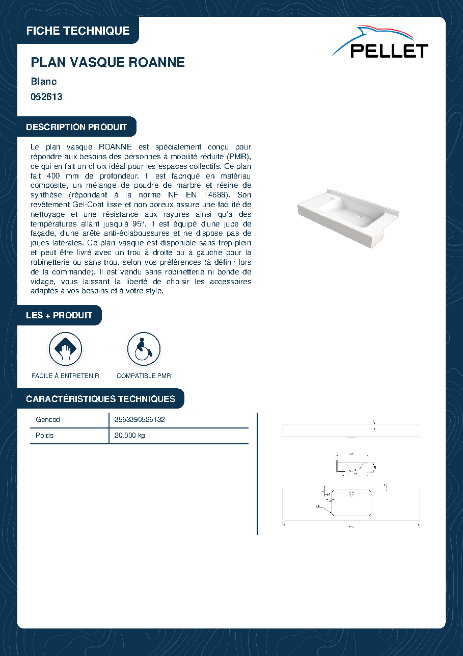 Fiche technique fournisseur