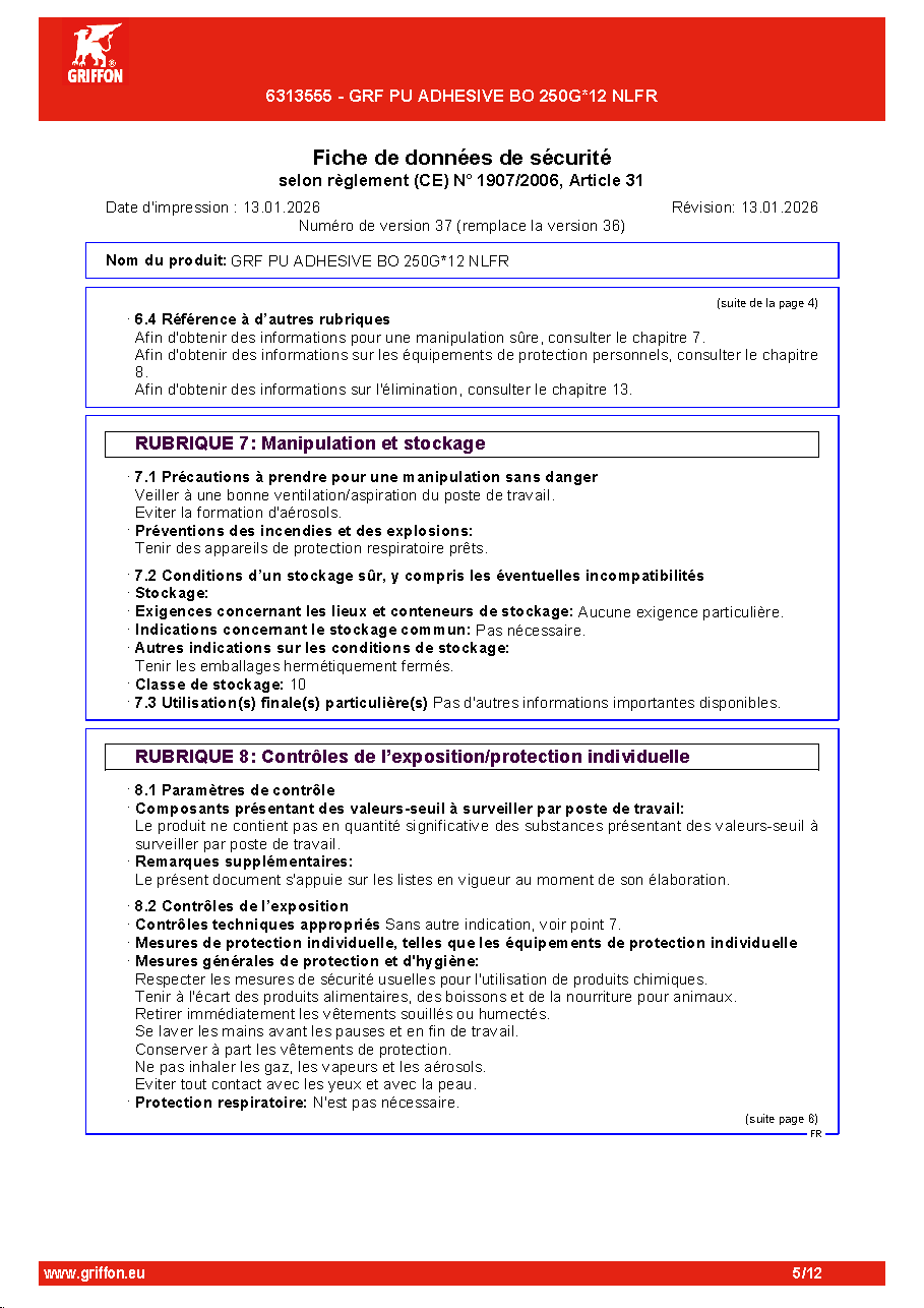 Fiche technique fournisseur