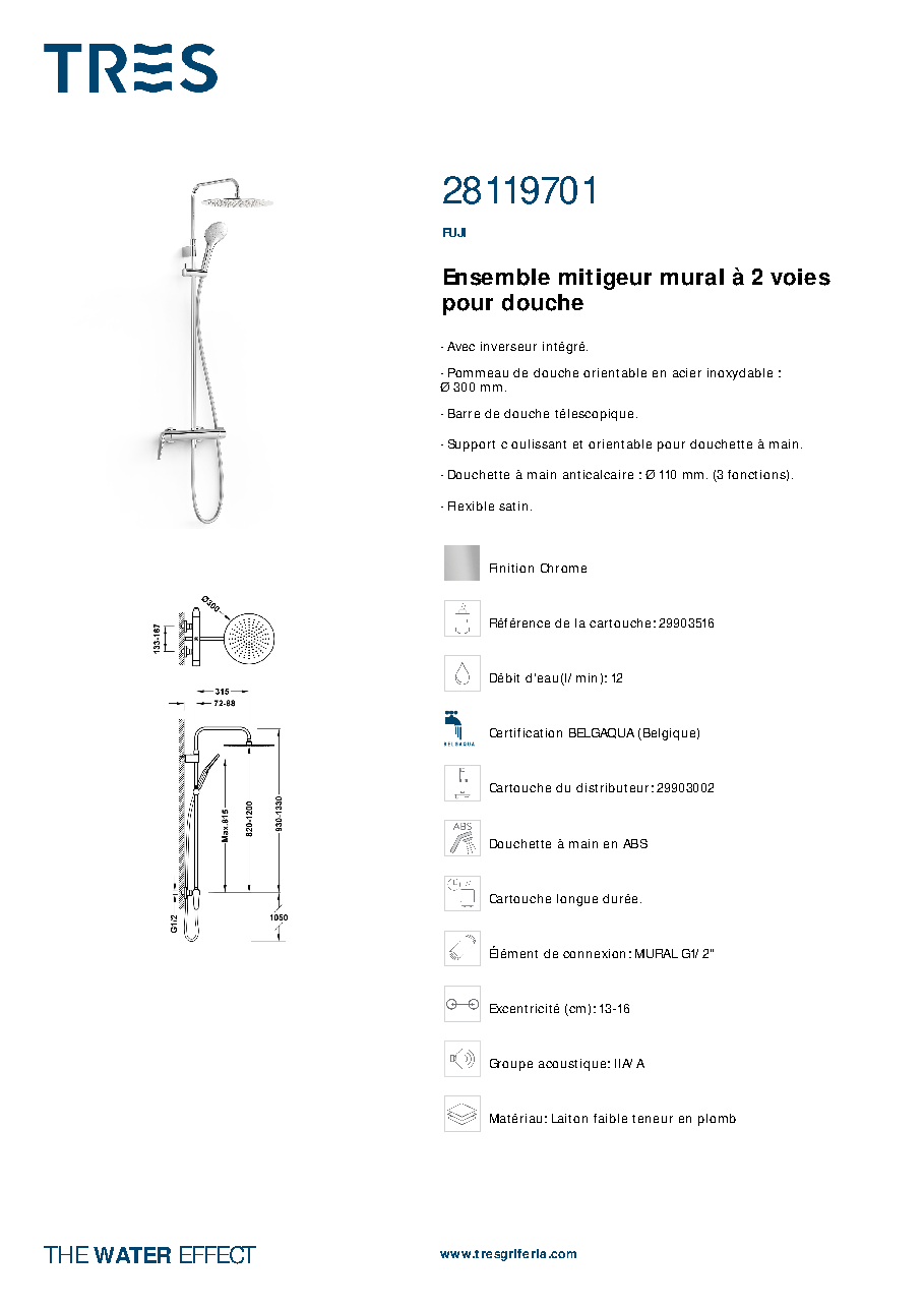Fiche technique fournisseur