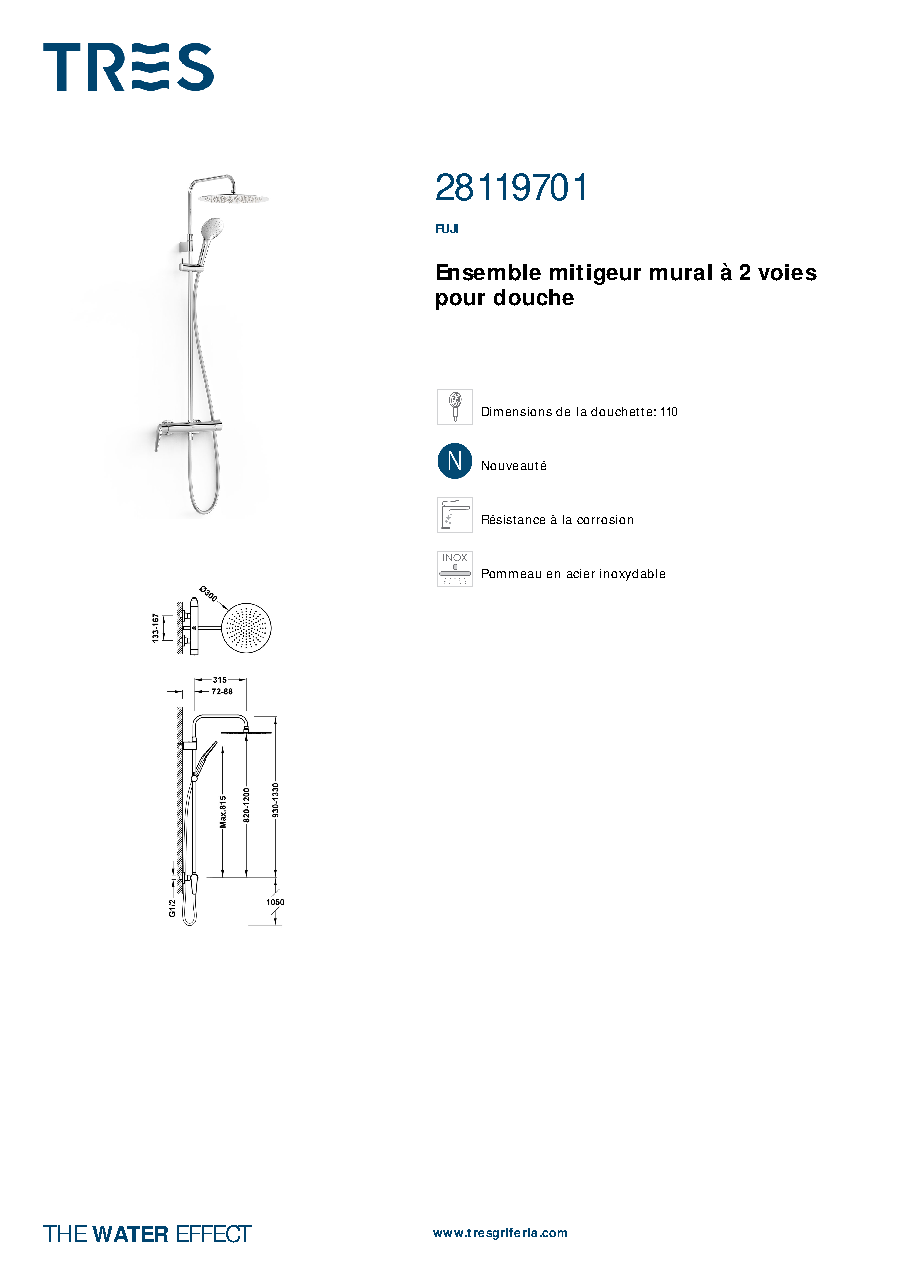 Fiche technique fournisseur
