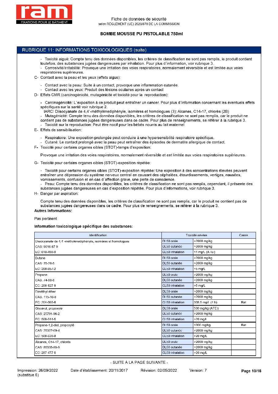 Fiche technique fournisseur