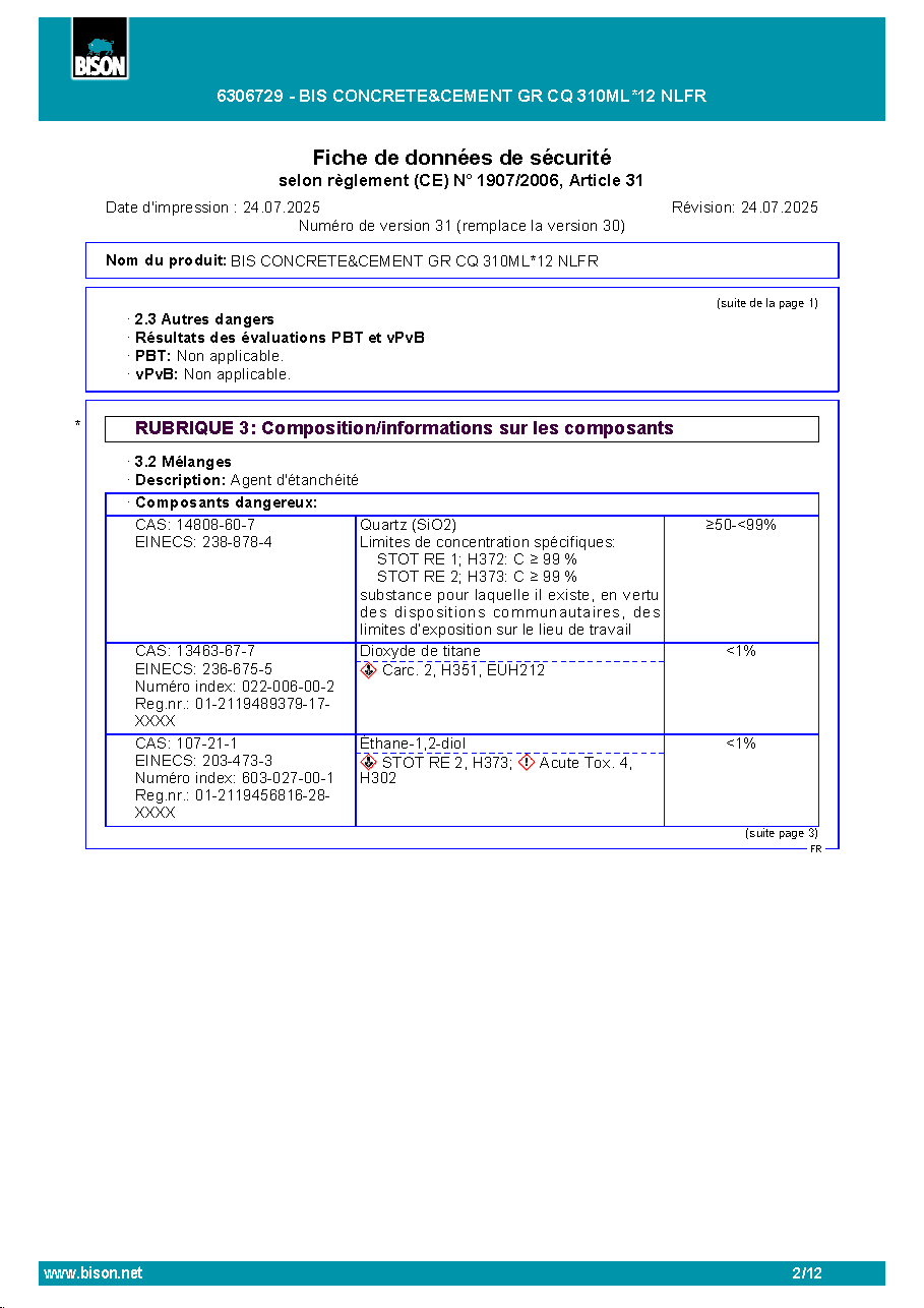 Fiche technique fournisseur