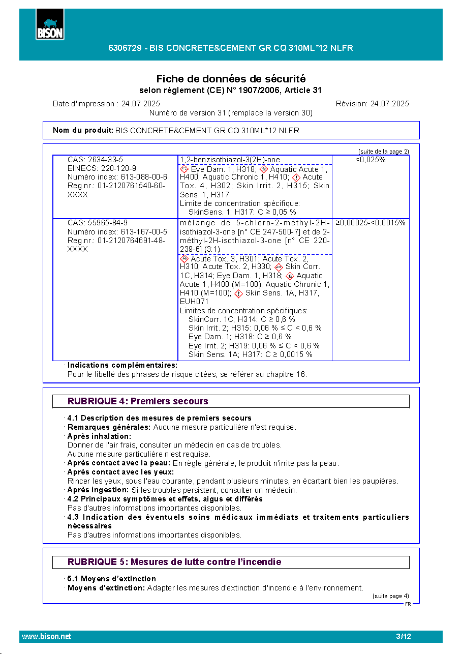 Fiche technique fournisseur