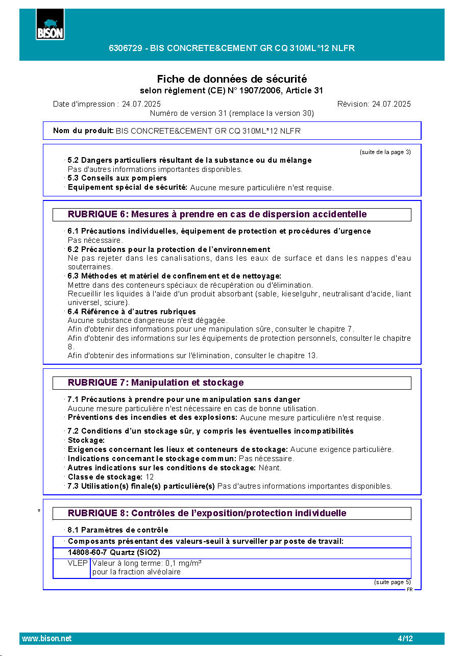 Fiche technique fournisseur