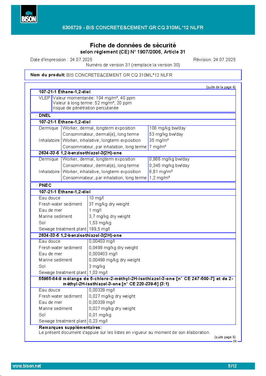 Fiche technique fournisseur