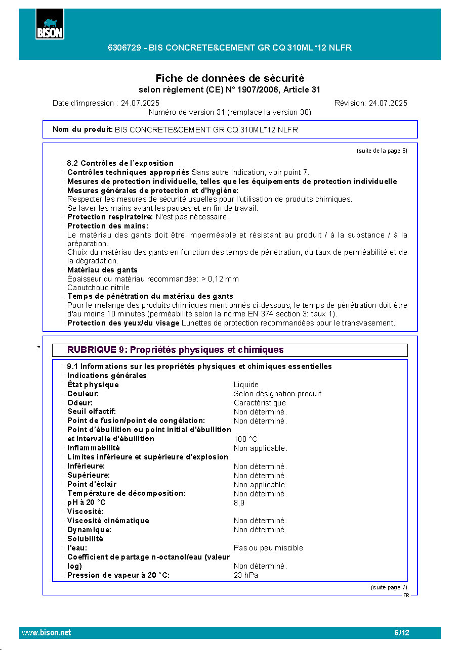 Fiche technique fournisseur