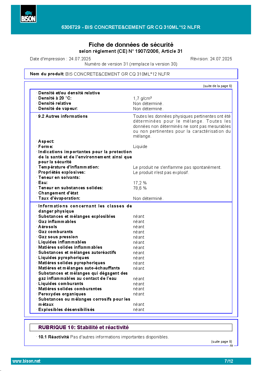 Fiche technique fournisseur