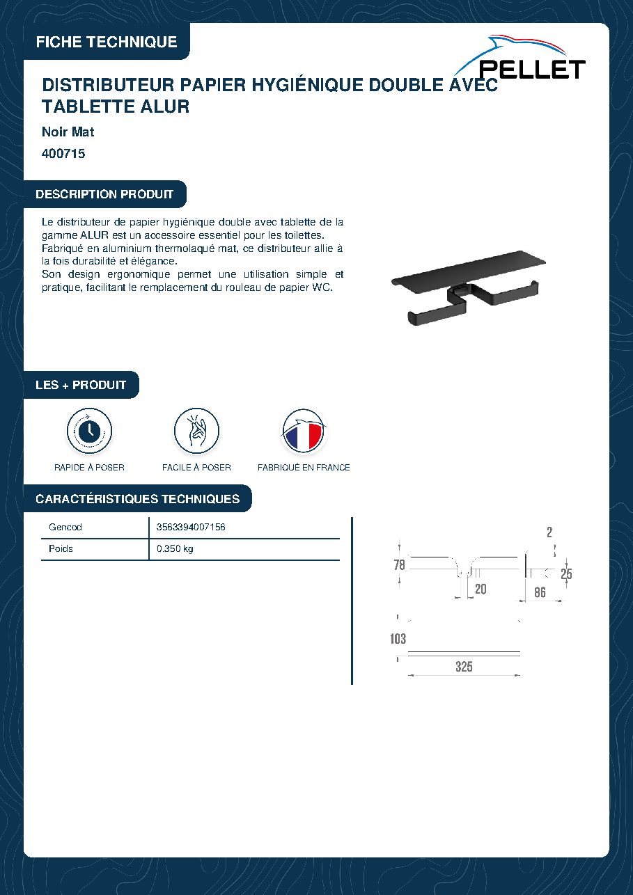 Fiche technique fournisseur