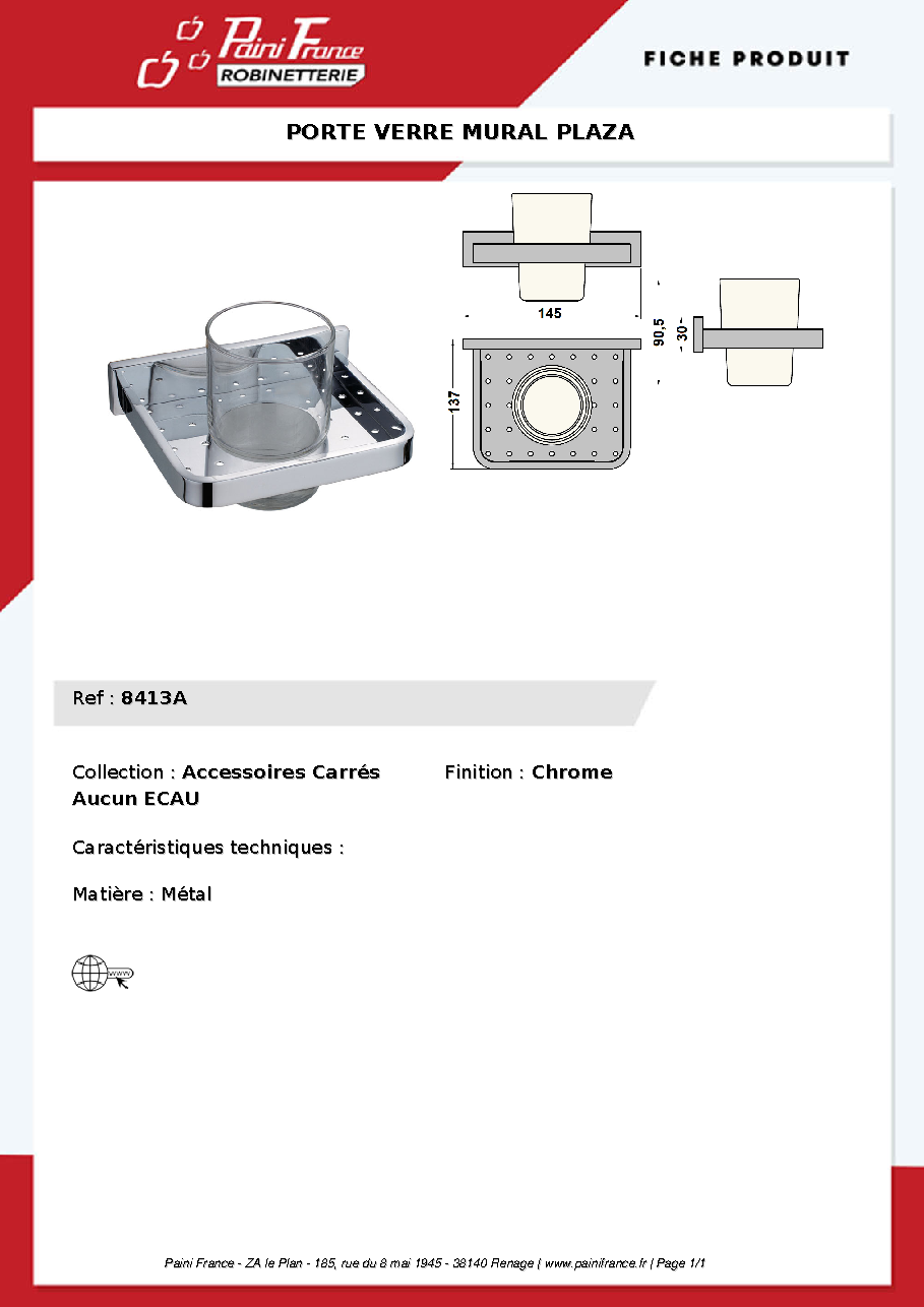 Fiche technique fournisseur