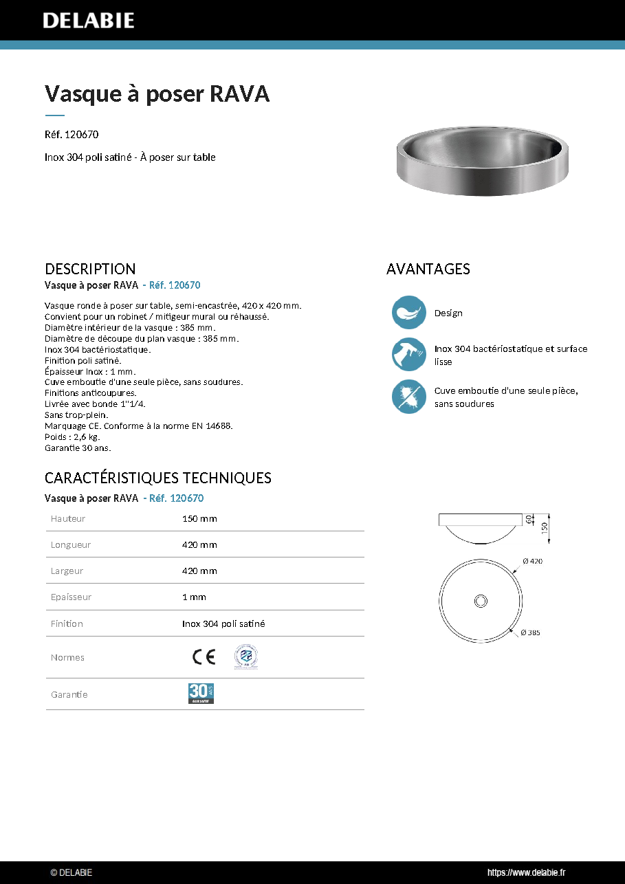 Fiche technique fournisseur