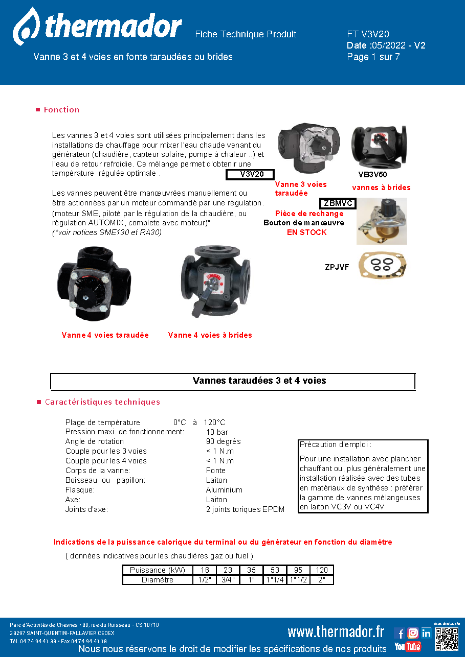 Fiche technique fournisseur