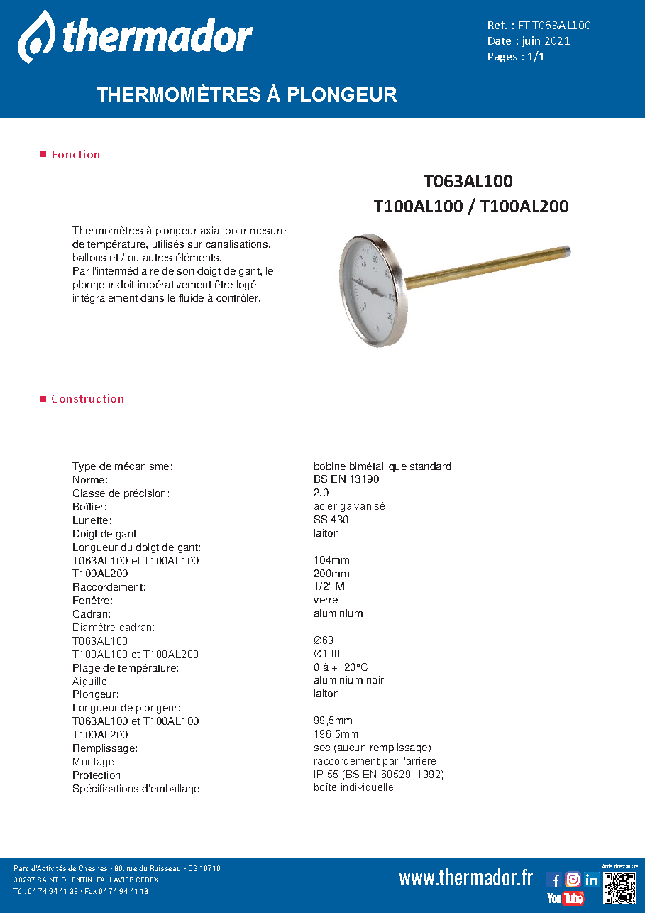Fiche technique fournisseur