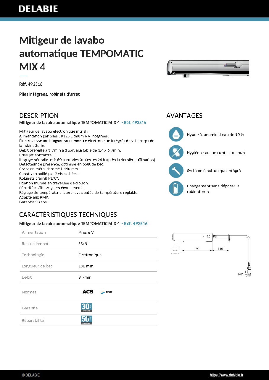 Fiche technique fournisseur