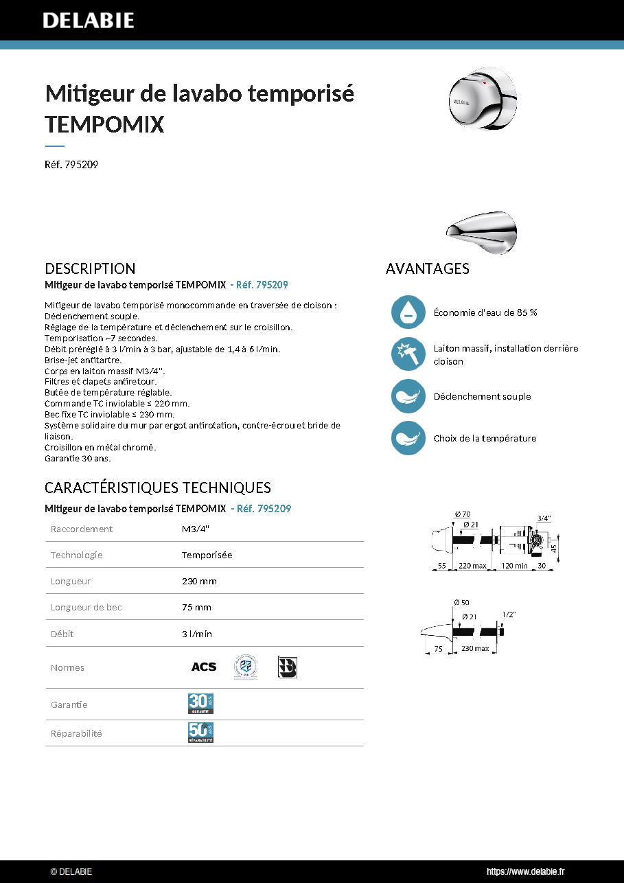 Fiche technique fournisseur