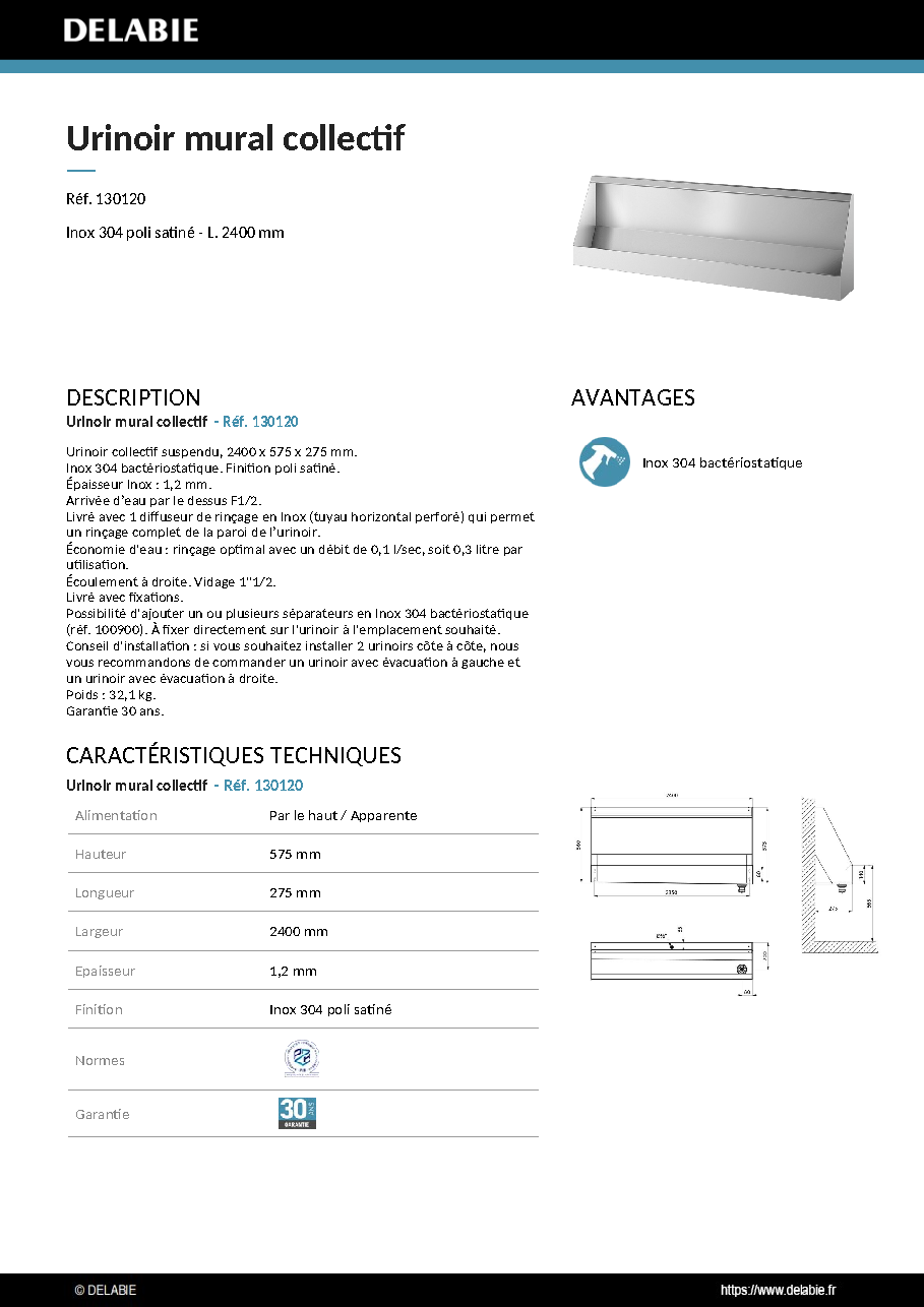 Fiche technique fournisseur