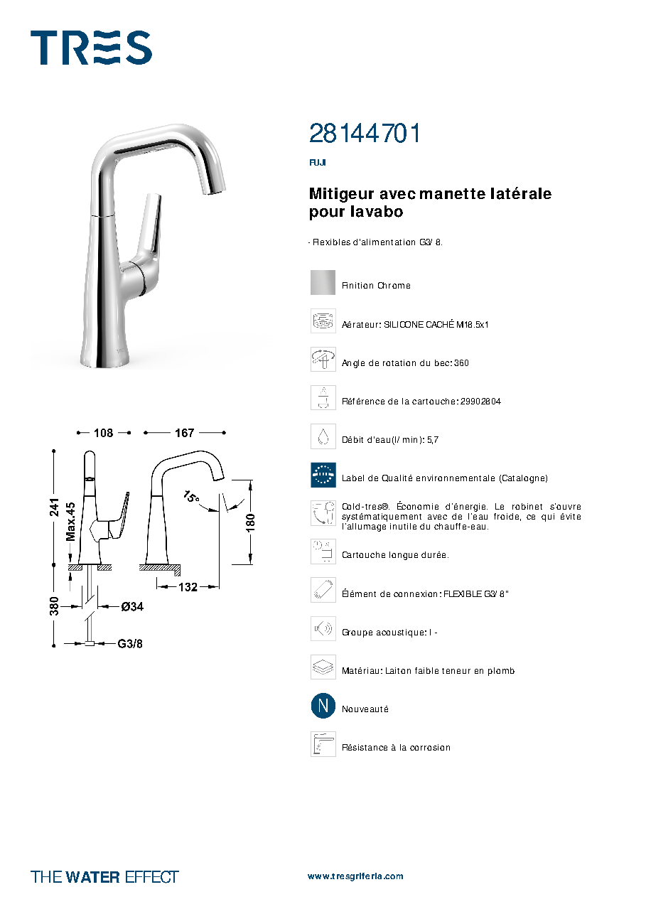 Fiche technique fournisseur