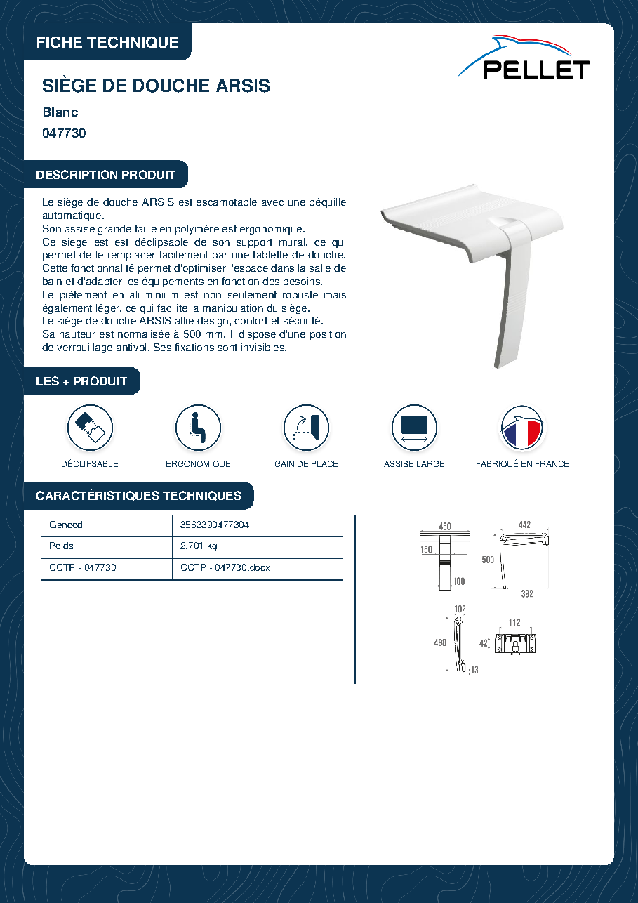 Fiche technique fournisseur