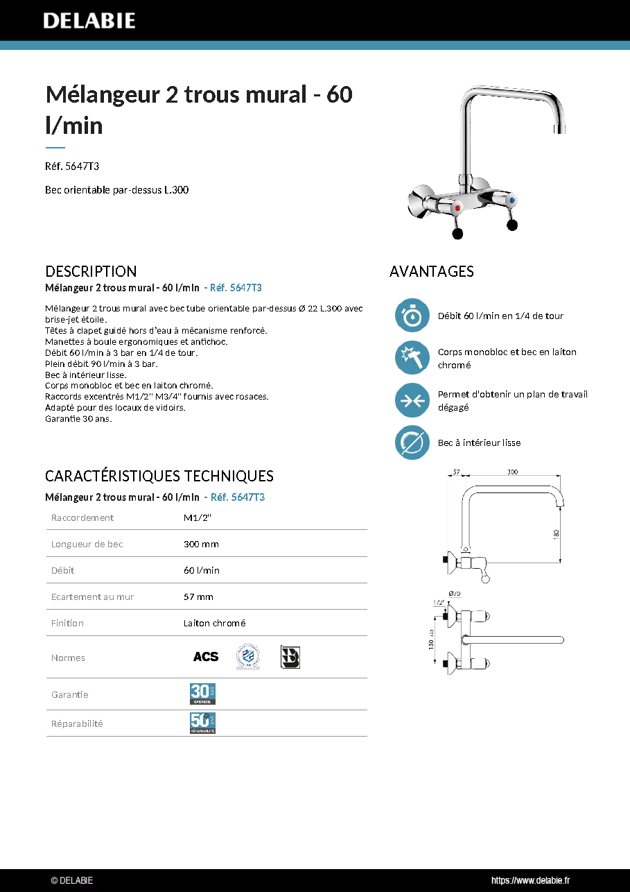 Fiche technique fournisseur