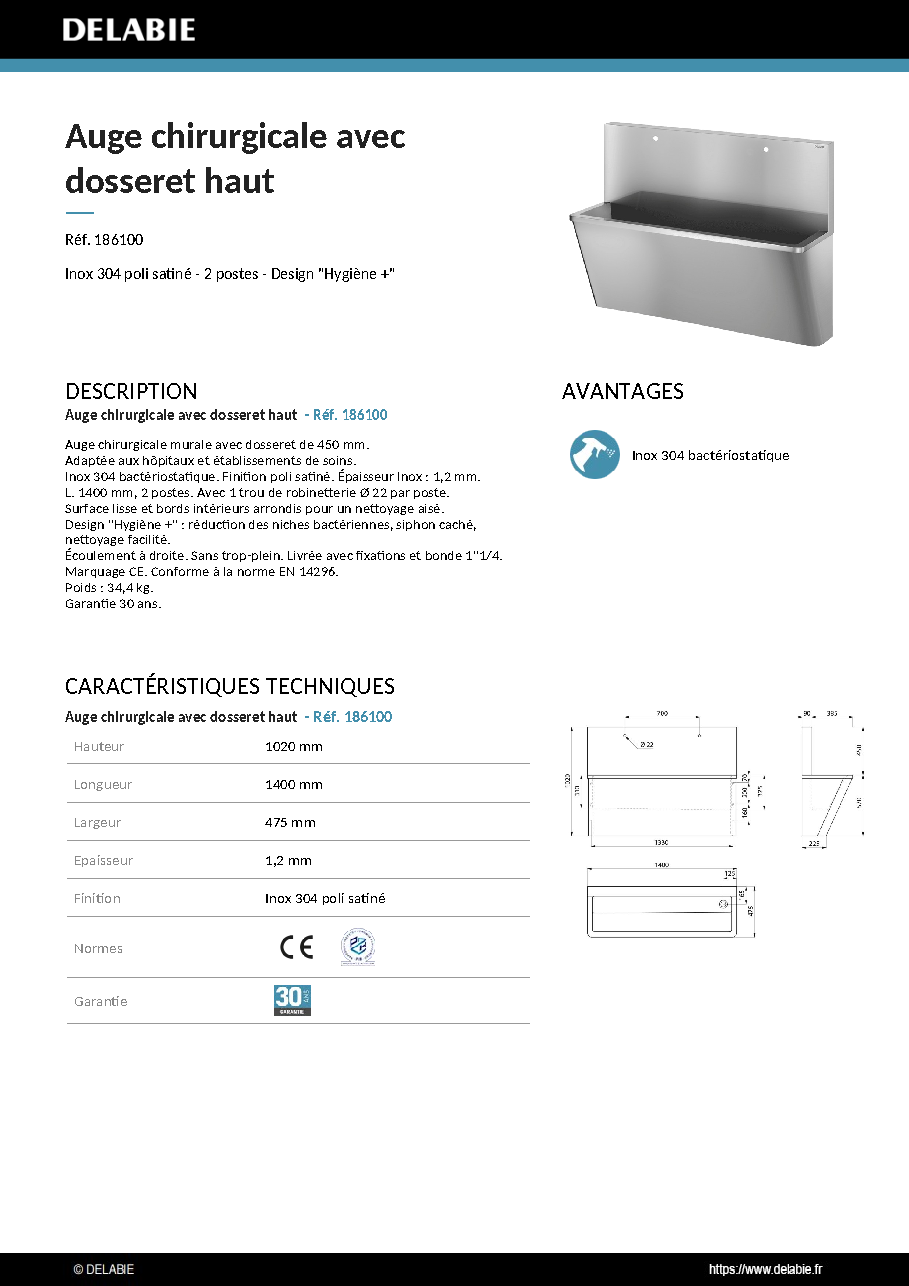 Fiche technique fournisseur