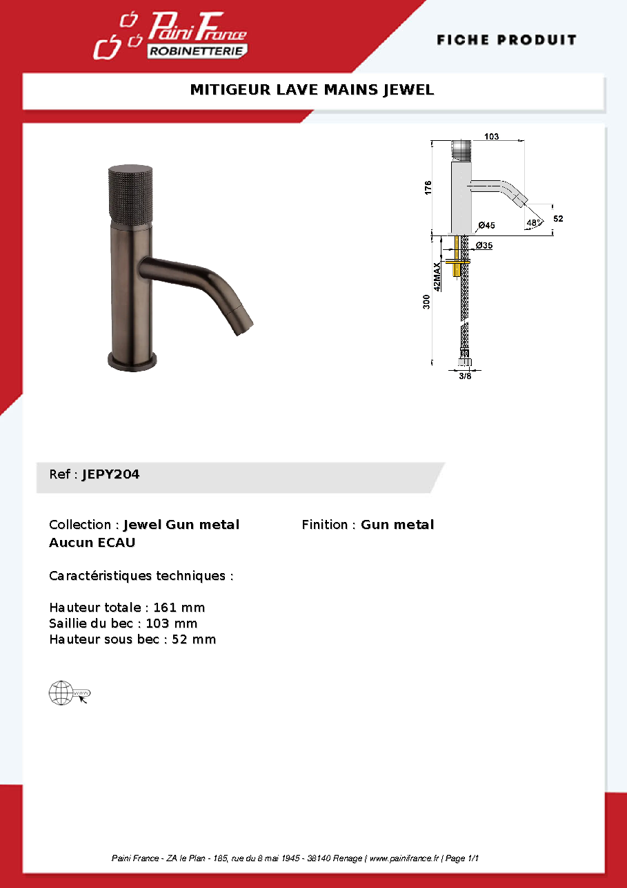Fiche technique fournisseur