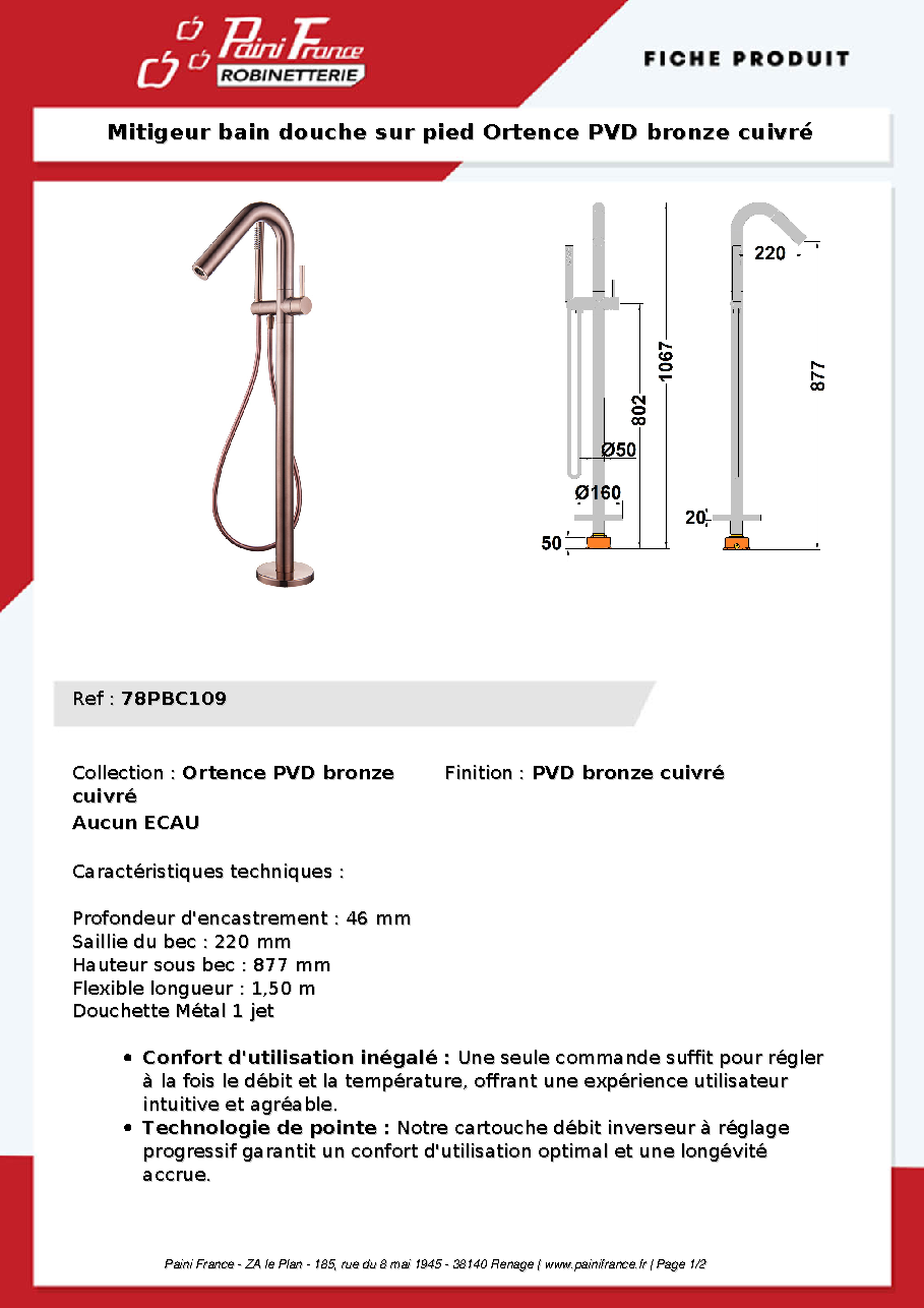 Fiche technique fournisseur