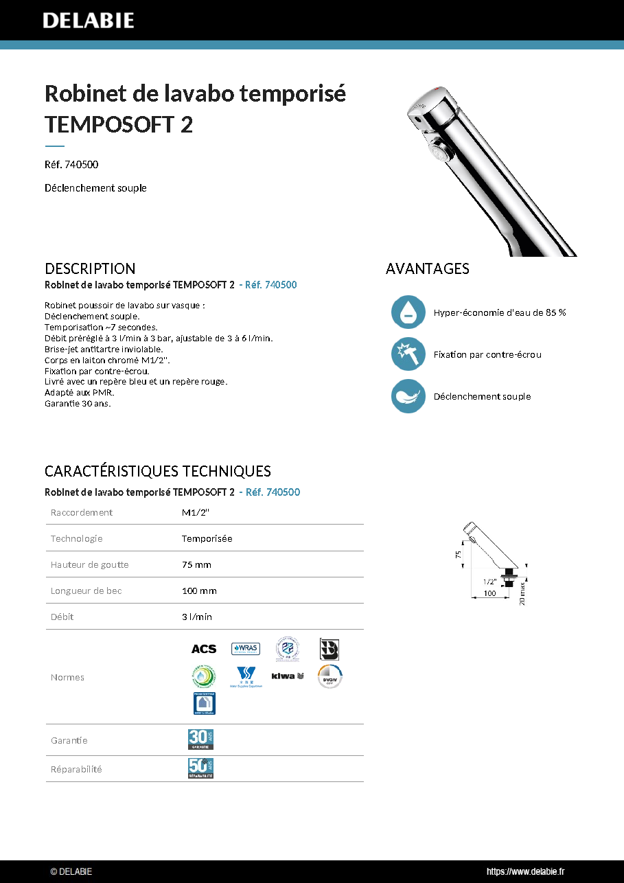 Fiche technique fournisseur