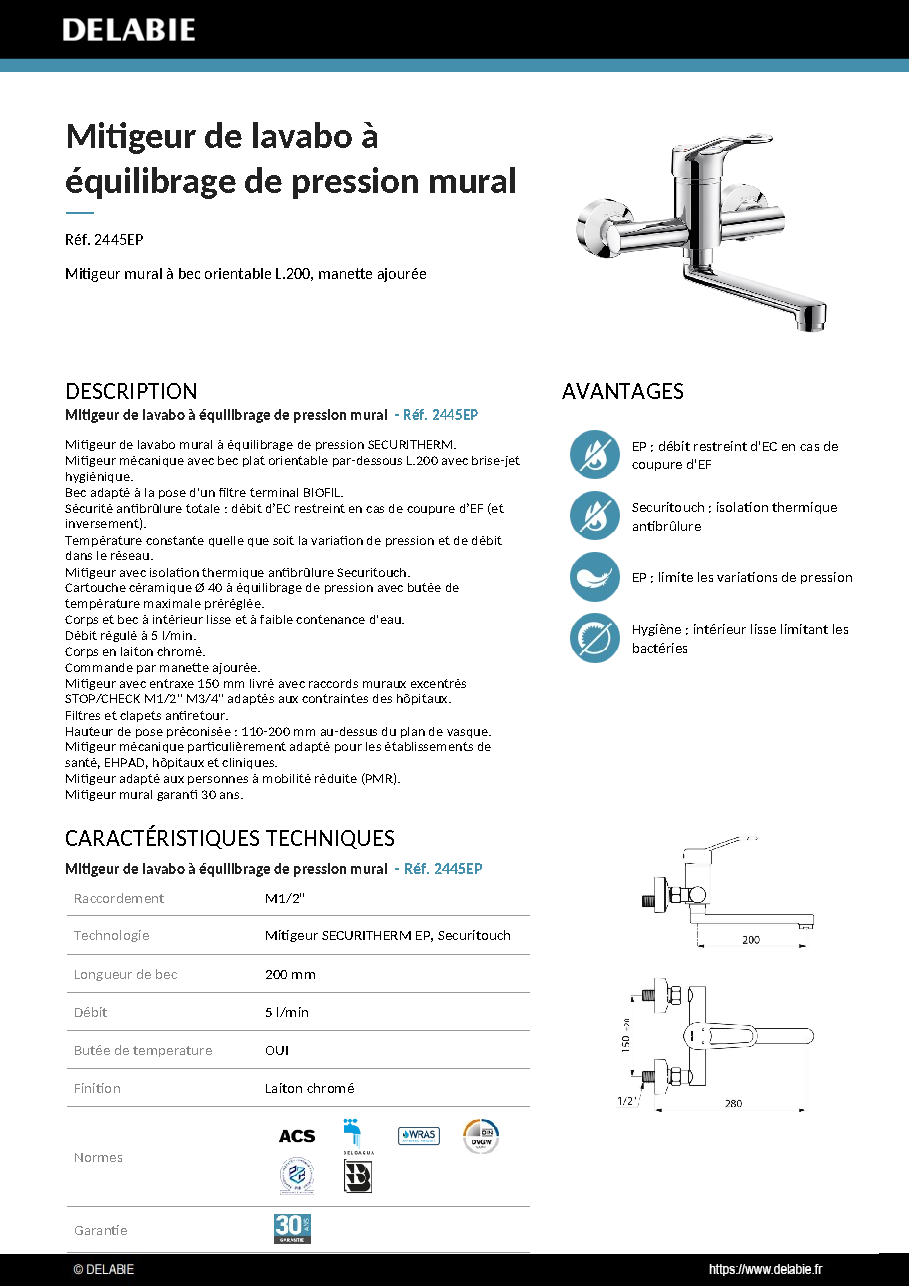 Fiche technique fournisseur