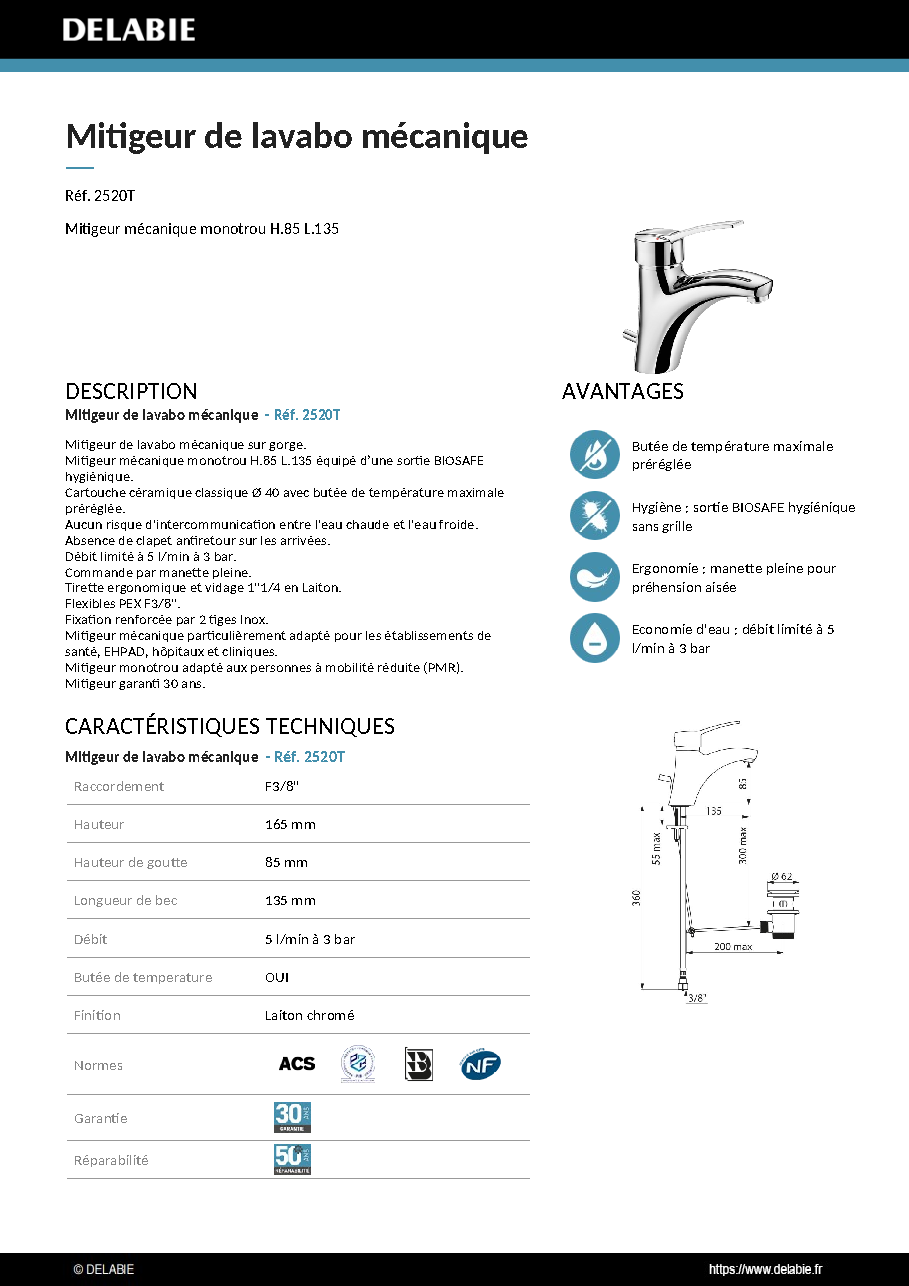 Fiche technique fournisseur