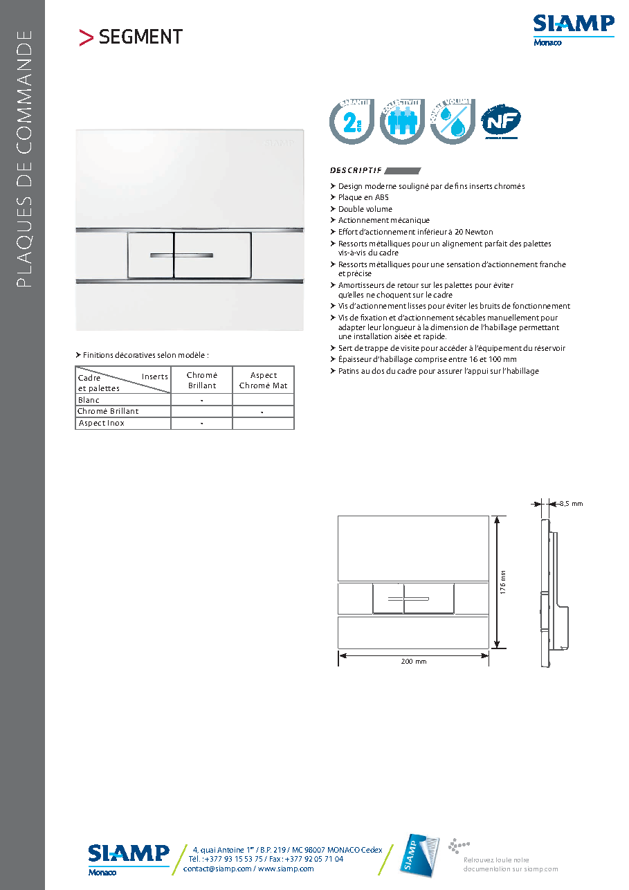 Fiche technique fournisseur