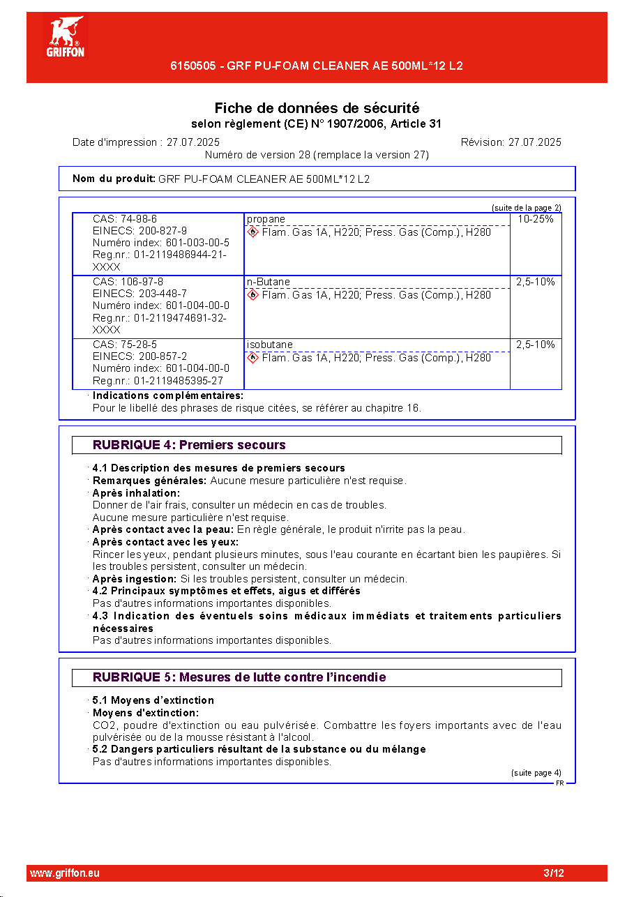 Fiche technique fournisseur