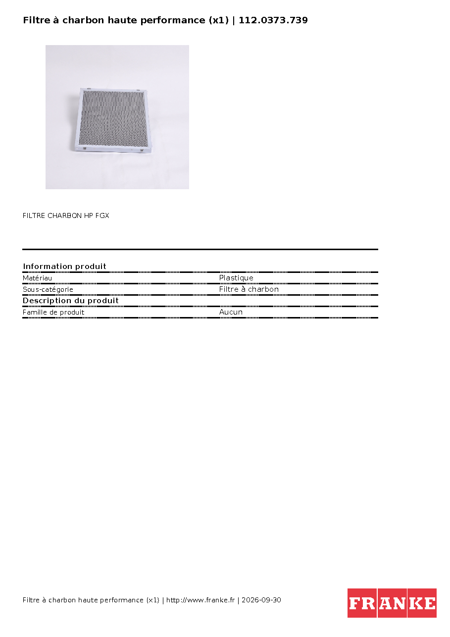 Fiche technique fournisseur