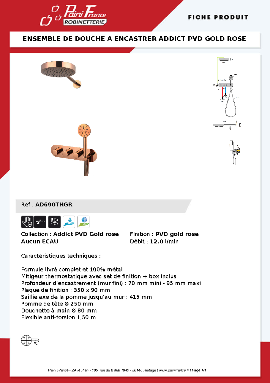 Fiche technique fournisseur
