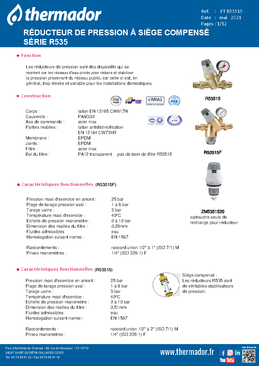 Fiche technique fournisseur