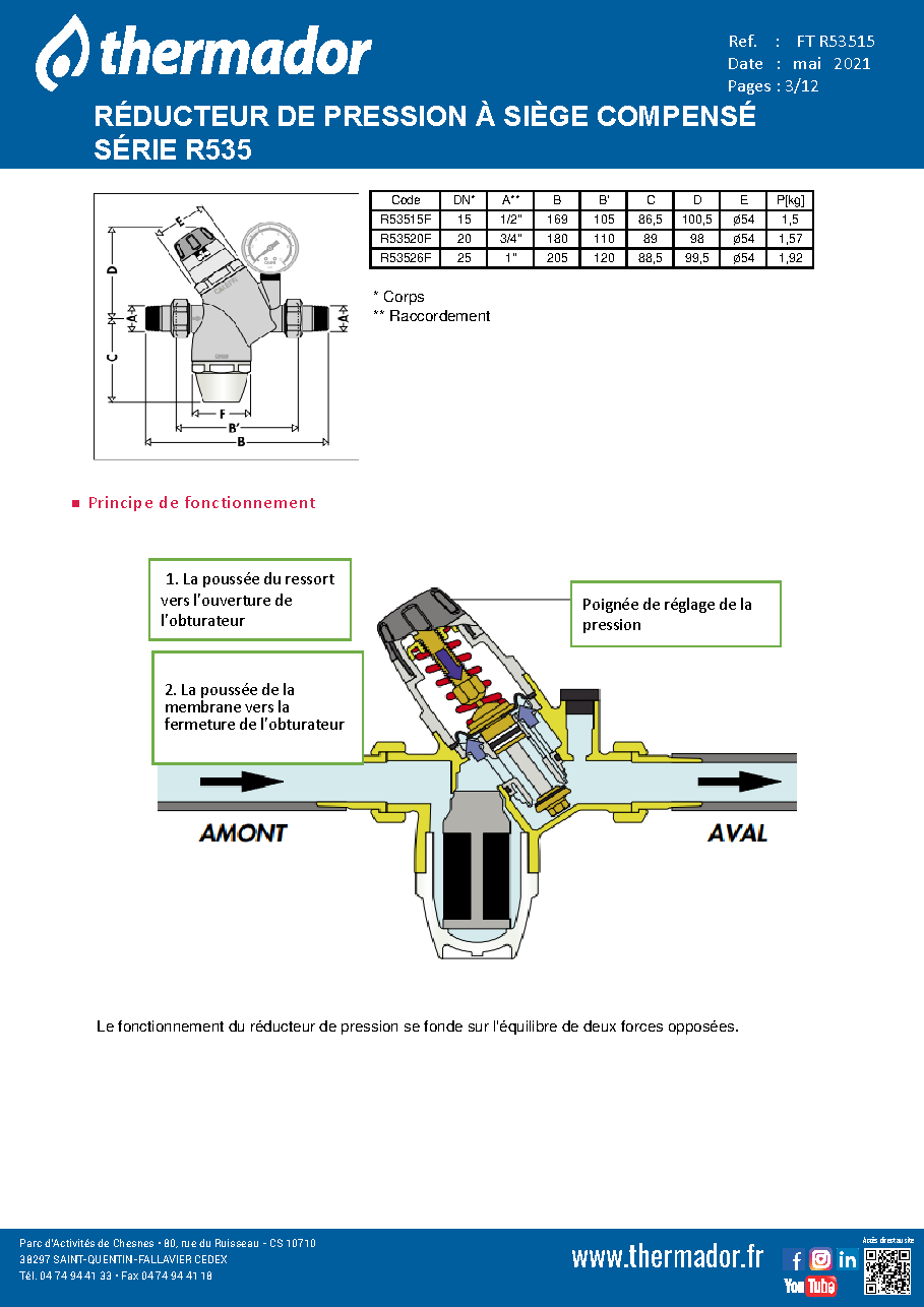 Fiche technique fournisseur