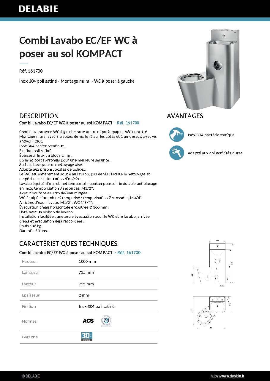 Fiche technique fournisseur