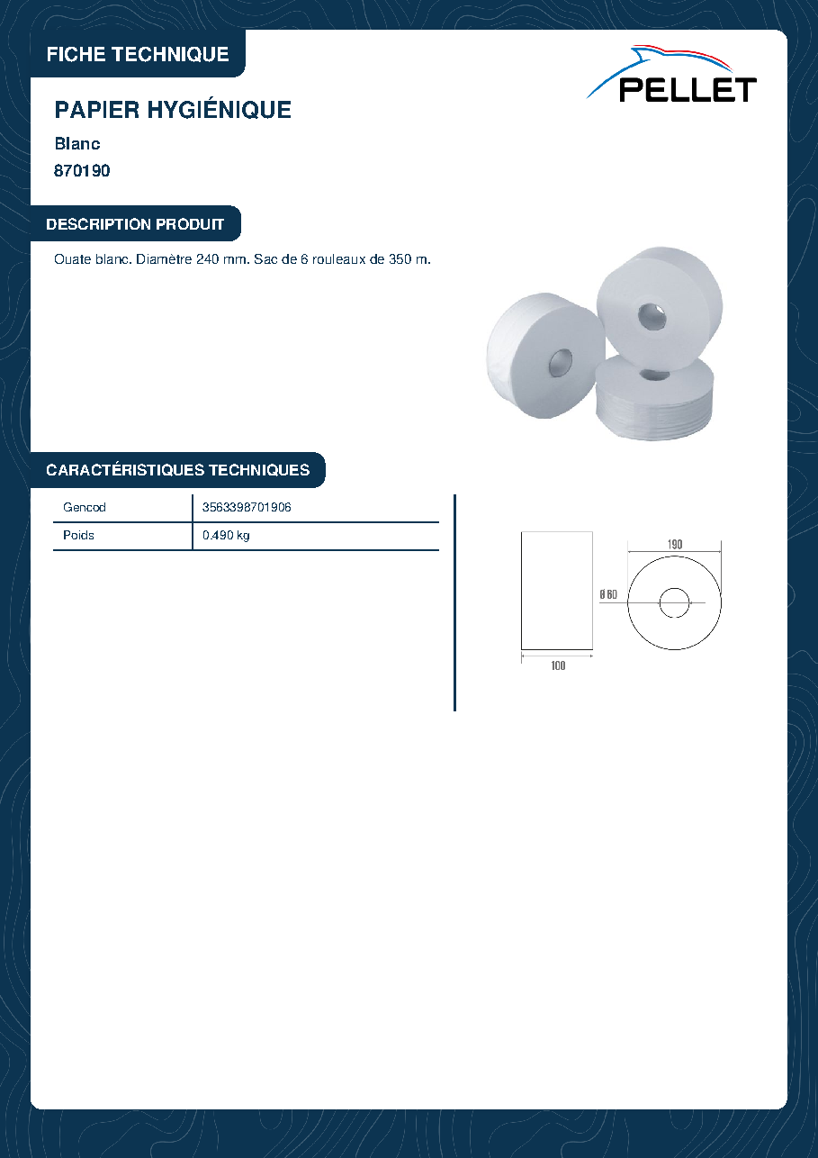 Fiche technique fournisseur