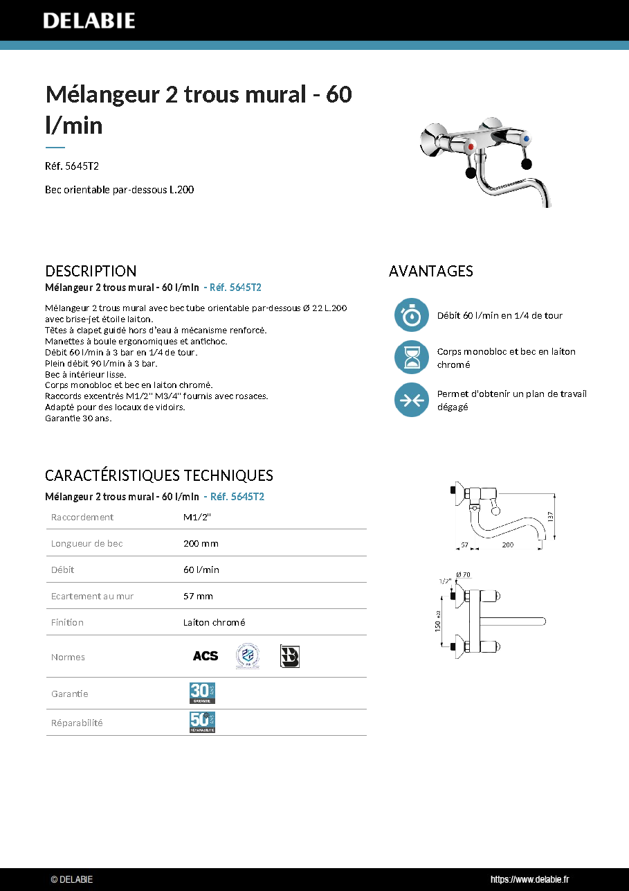 Fiche technique fournisseur