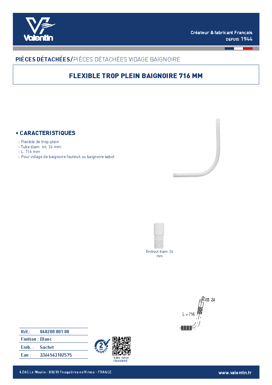 Fiche technique fournisseur