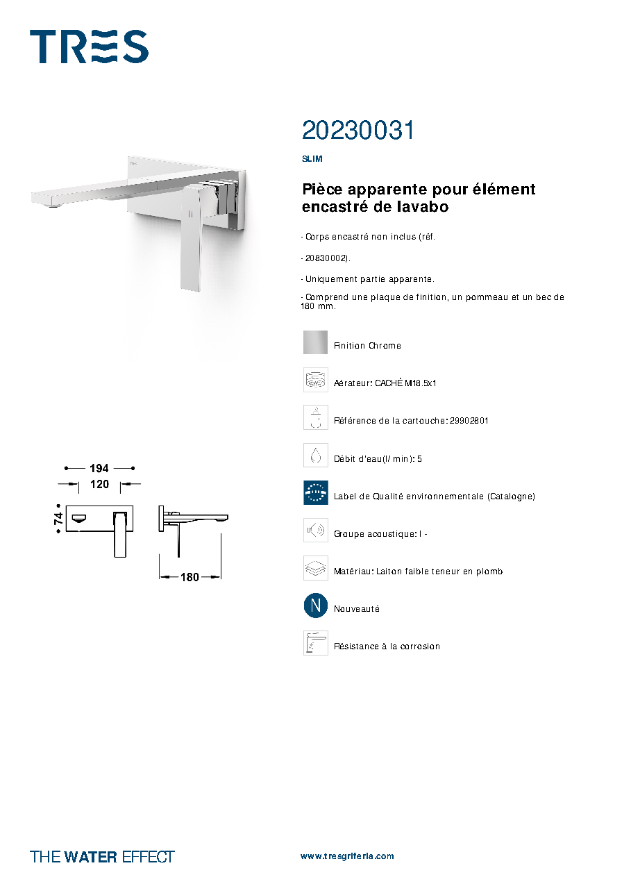 Fiche technique fournisseur